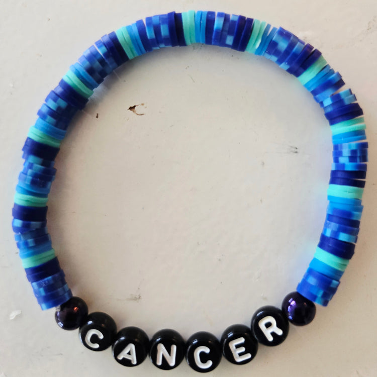 Cancer sign word bracelet