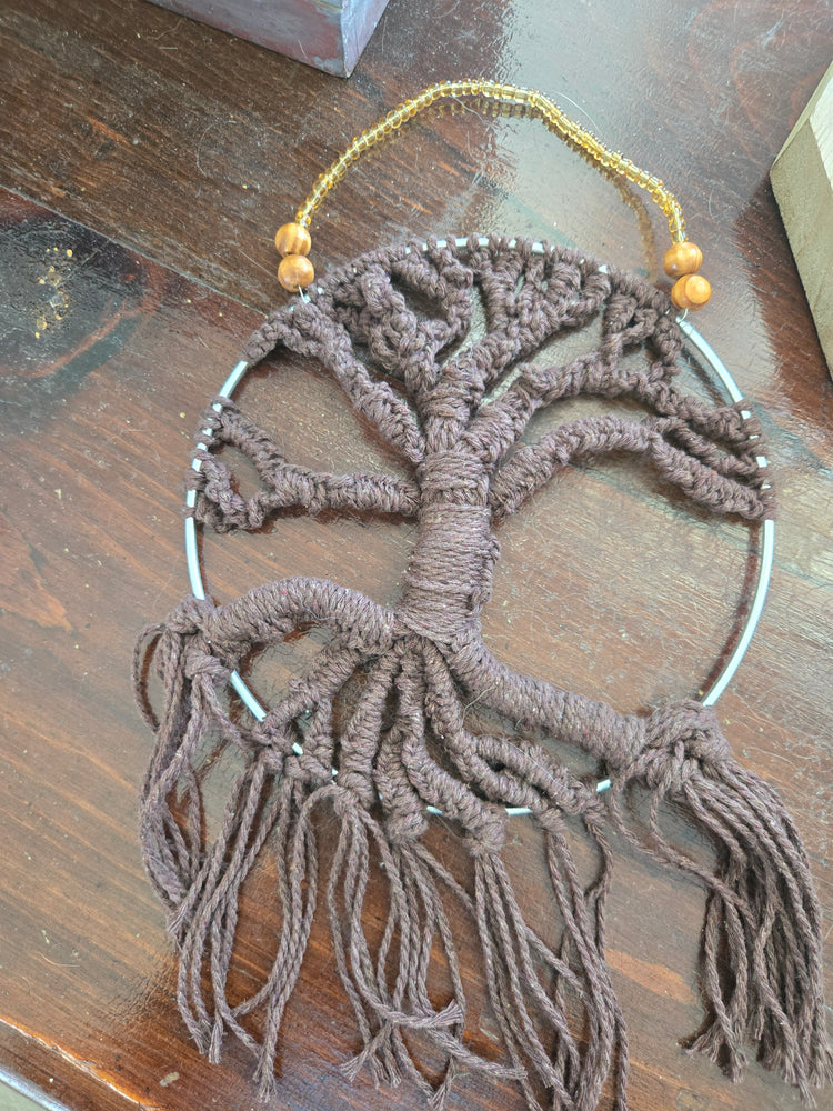 Dark brown macrame Tree of life