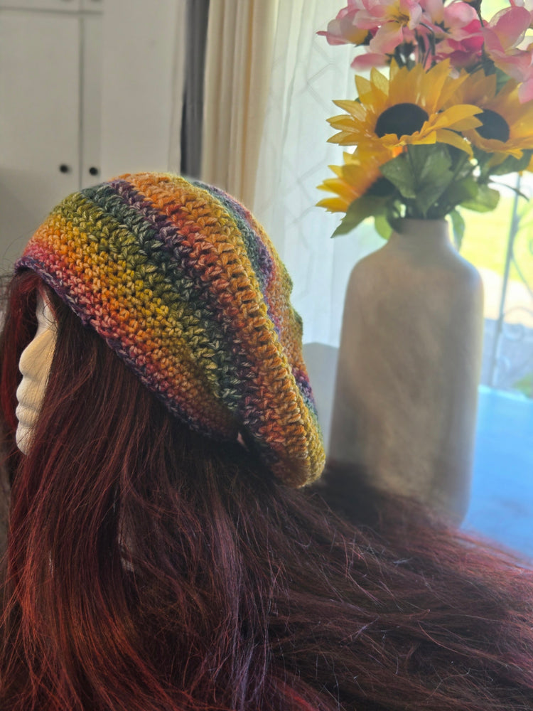 Multi colored boho style hat
