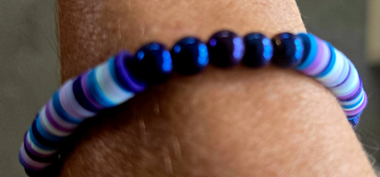 Beautiful blue and purple multi colored bracelet