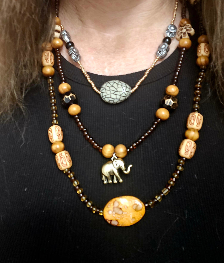 3 n 1 interchangeable earthy necklace