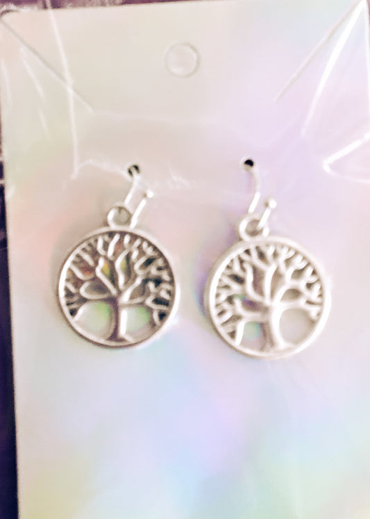 Si,ver tree of life earrings
