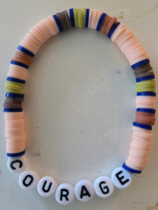 COURAGE word bracelet