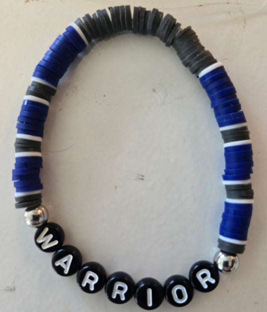 WARRIOR word bracelet