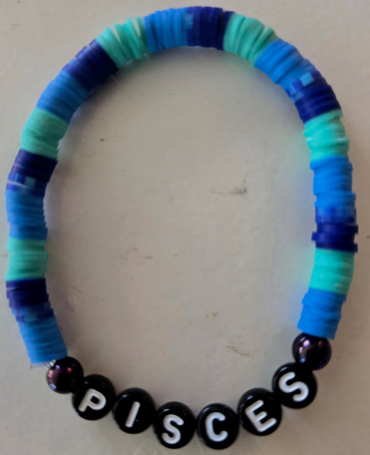 Pisces word bracelet