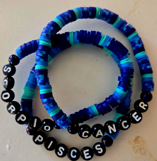 Cancer sign word bracelet