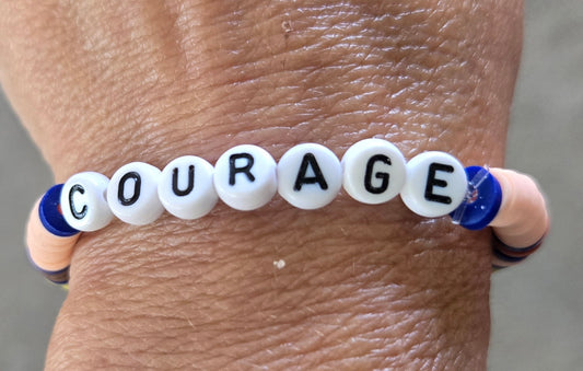 COURAGE word bracelet