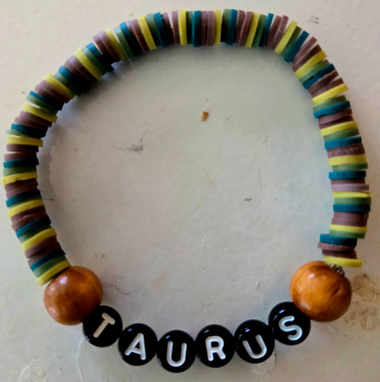 Taurus word bracelet