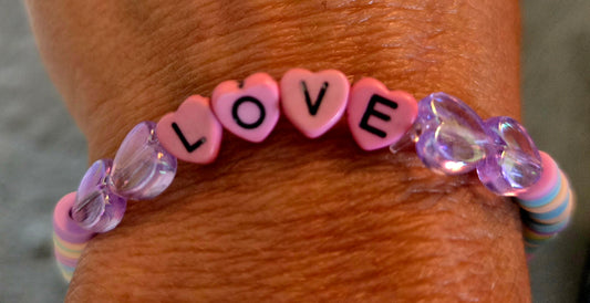 LOVE word multi colored bracelet