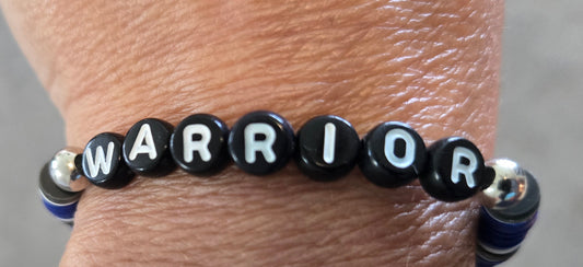 WARRIOR word bracelet