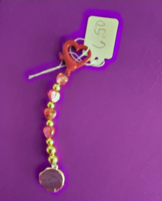 Red and gold cross keychain