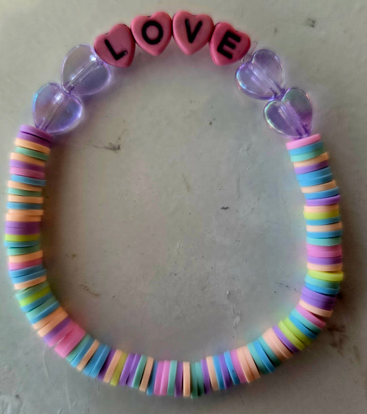 LOVE word multi colored bracelet