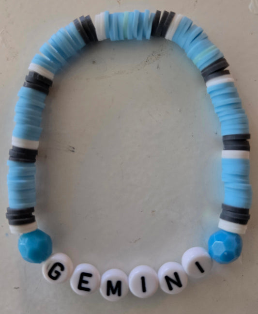 Gemini word bracelet
