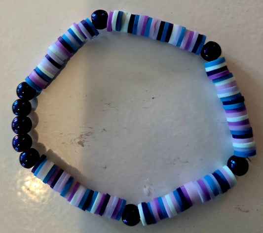 Beautiful blue and purple multi colored bracelet