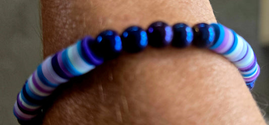 Beautiful blue and purple multi colored bracelet