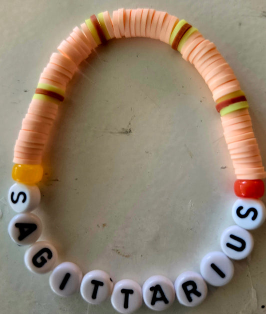 Sagittarius word bracelet