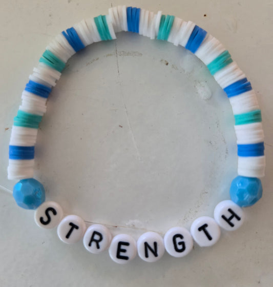 Strength word bracelet