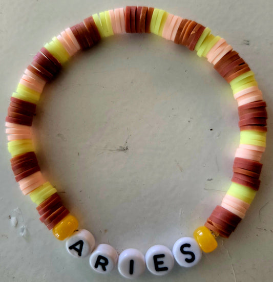 Aries word bracelet