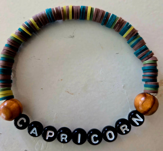 Capricorn word bracelet