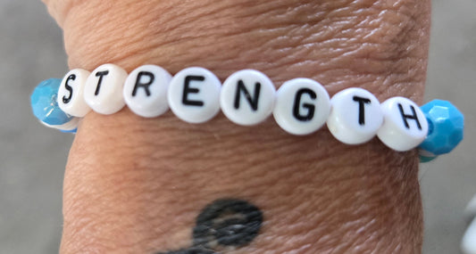 Strength word bracelet