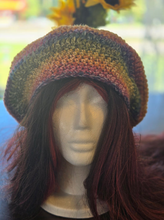 Multi colored boho style hat